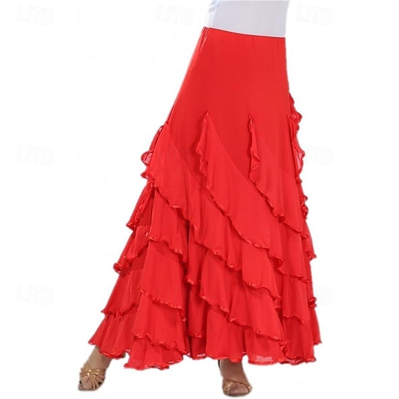 CISMARK Elegant Ballroom Dance Latin Party Long Skirt Competition Dress3