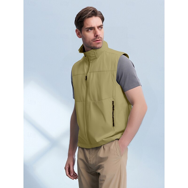 Men's Golf Jacket Black White Navy Blue Sleeveless Outerwear Golf Attire Clothes Outfits Wear Apparel3