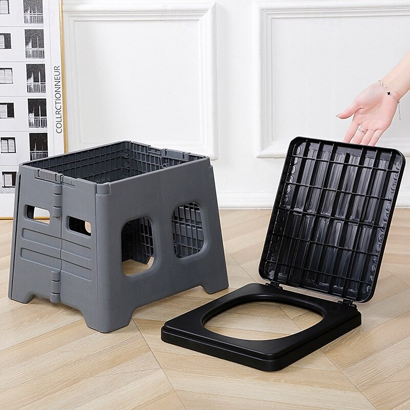 1pc Collapsible Car Toilet with Carrying Bag - Portable Travel Potty for Camping & Hiking - Space-Saving & Convenient3