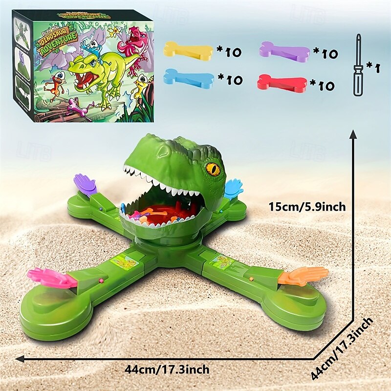 15 Minute Playing Time Competitive Dinosaur Eat Bones Game The Board Game by Dinosaur Feeding Game for 1-4 Players Solo-Multiplayer-Teams Halloween/Christmas Party Family Outdoor Board Games2
