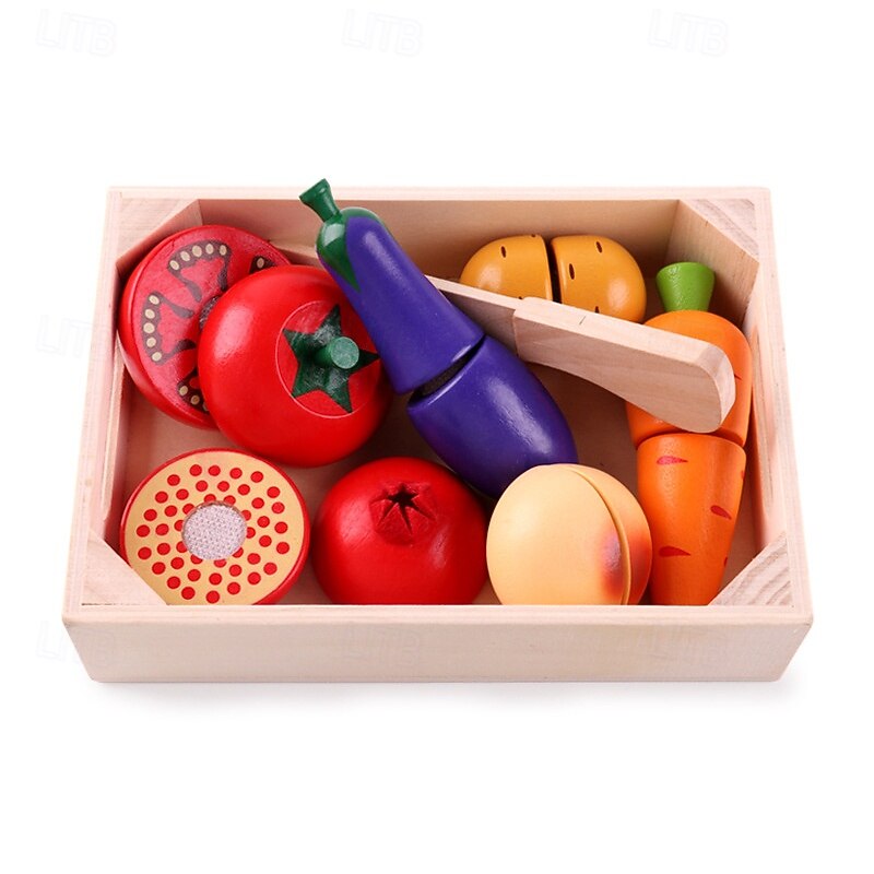 Learning Toys Play Food Set for Toddlers Cutting Food for Preschool Activities Pretend Play Kitchen Accessories for Kids Color Sorting Set for Boys & Girls Daycare Educational Toy2