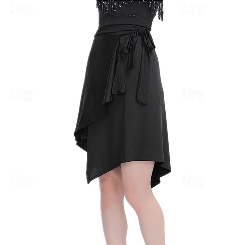 Women's Latin Salsa Tango Skating Dresses Scarf Dance Swing Rumba ChaCha Hall Costume4