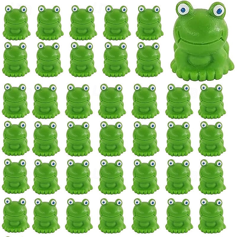 Tiny Frog- Mini Resin Animals, Mini Frogs Garden Decor, Green Resin Frog Figurines, Challenge Hiding Frog Game, Fairy Garden Miniature Moss Landscape Display