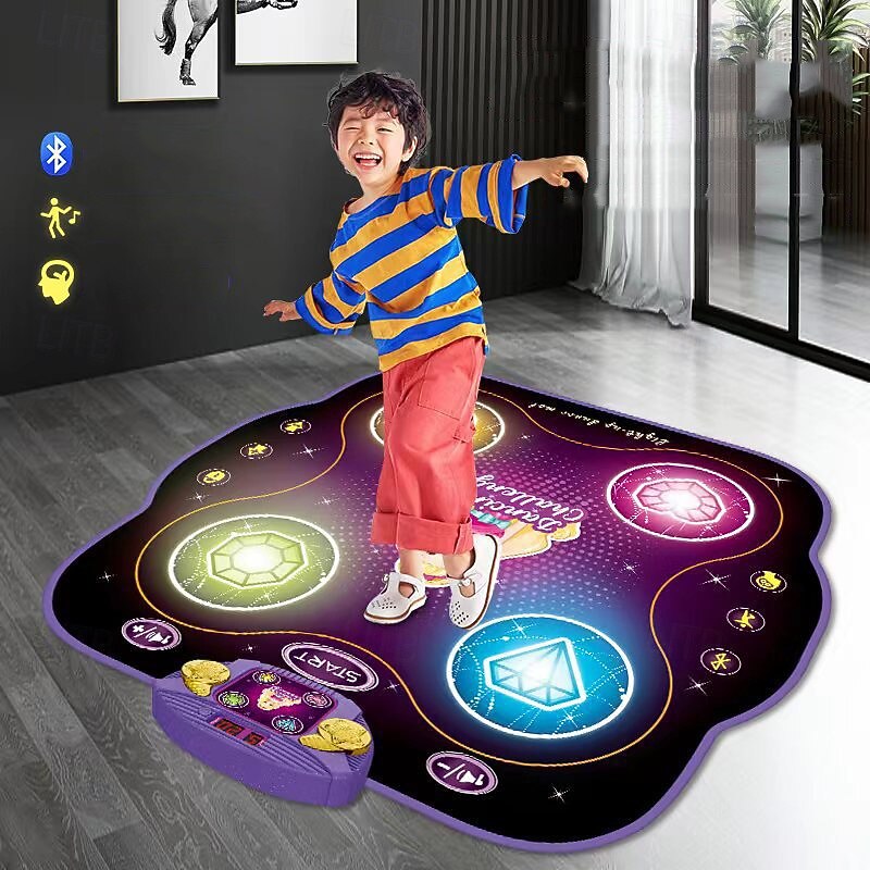 Multicolor Interactive Floor Piano Keyboard - Musical Mat, Polyester Animal Design Carpet Blanket, Toys, Touch2
