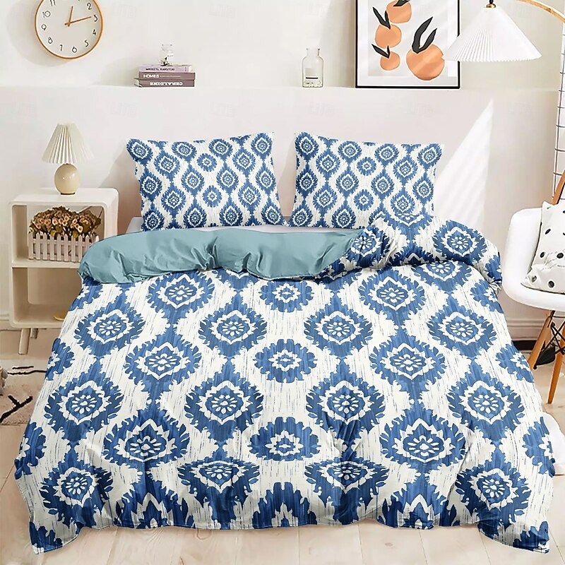 Tie-Dye Style Set Soft 3-Piece Luxury Cotton Bedding Set Home Decor Gift King Queen Duvet Cover3