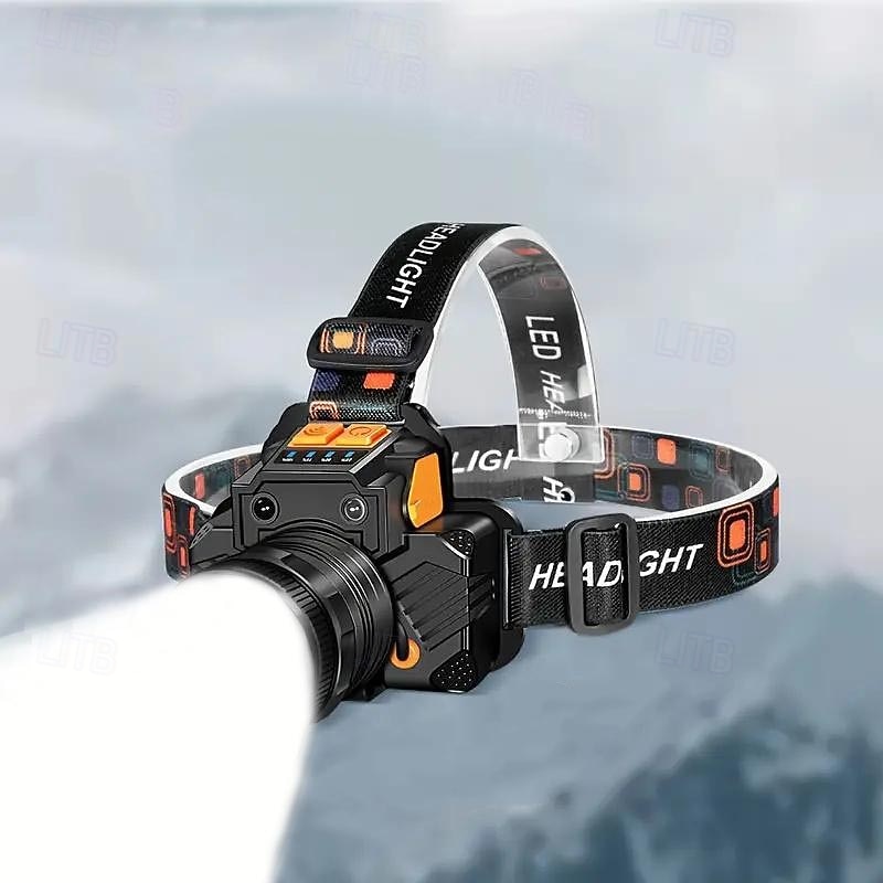 Rechargeable Headlamp with Motion Sensor – 2000 Lumens USB Head Light with Power Bank for Camping, Hiking & Outdoor Use2