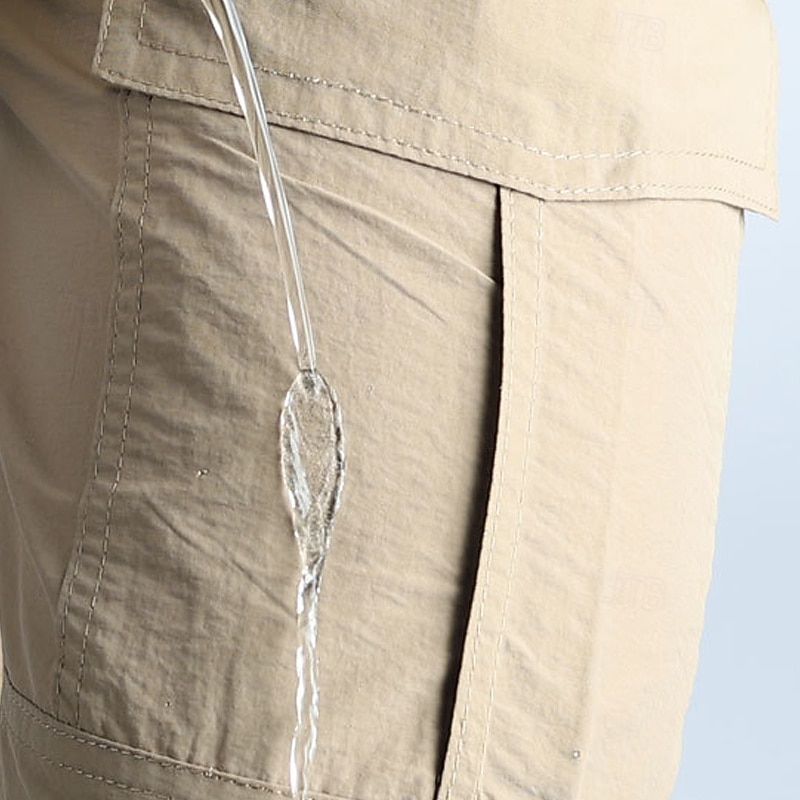 Men's Tactical Shorts Cargo Shorts Shorts Bermuda shorts Elastic Waist Zipper Pocket Plain Waterproof Quick Dry Knee Length Outdoor Casual Camping & Hiking Sports Fashion Black Green Micro-elastic3