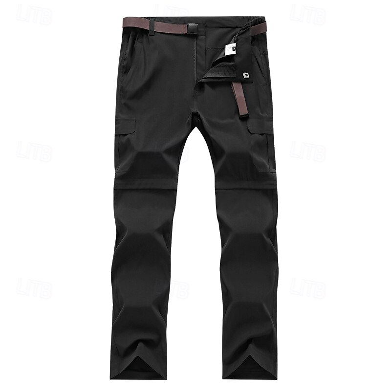 Men's Hiking Pants Trousers Summer Outdoor Loose Fit Quick Dry Soft Sweat wicking Comfortable Bottoms Dark Khaki Black Camping / Hiking Fishing Climbing L XL XXL XXXL 4XL2