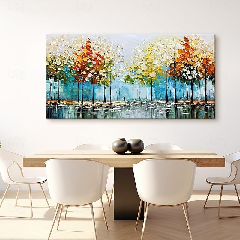 Handmade Oil Painting Canvas Wall Art Decoration Modern Abstract Knife Landscape for Living Room Home Decor Rolled Frameless Unstretched Painting4