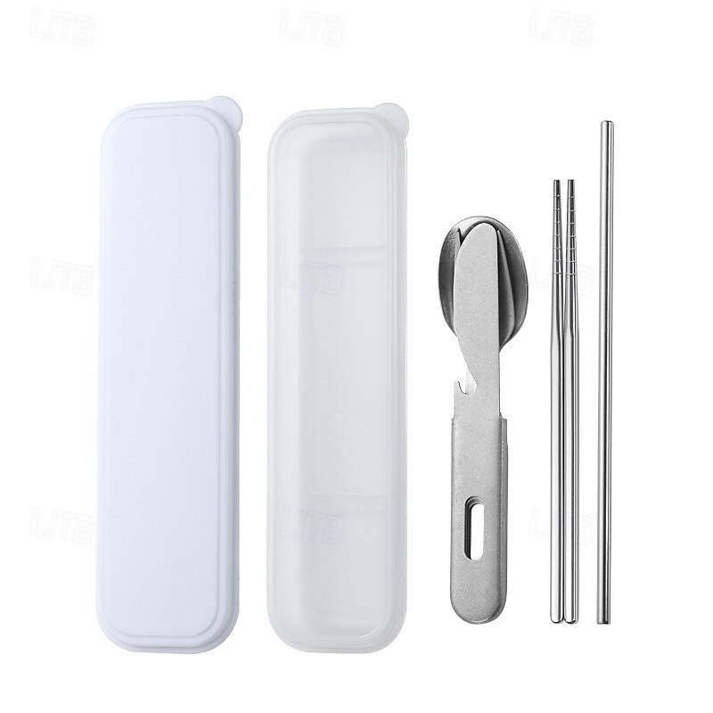 Vintage Stainless Steel Cutlery Set - Portable Outdoor Utensil Set with Carrying Bag - Perfect for Picnics, Camping, and Travel4