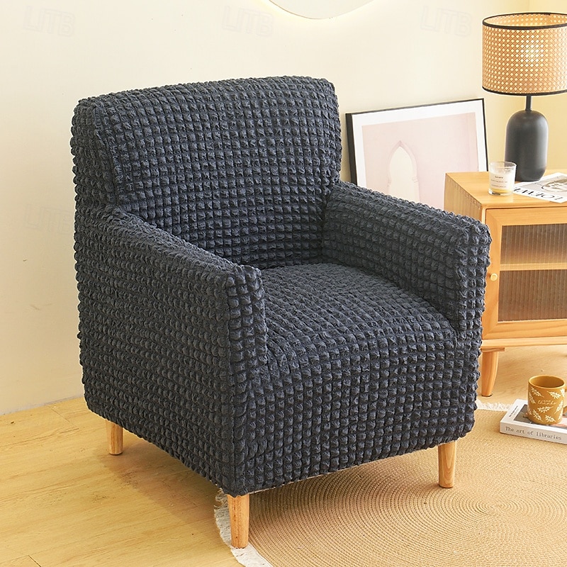 Armchair Cover Tub Chair Slipcover T-shaped Jacquard for Living Room Bedroom Office Elastic Single Sofa Covers Home Bar Counter2