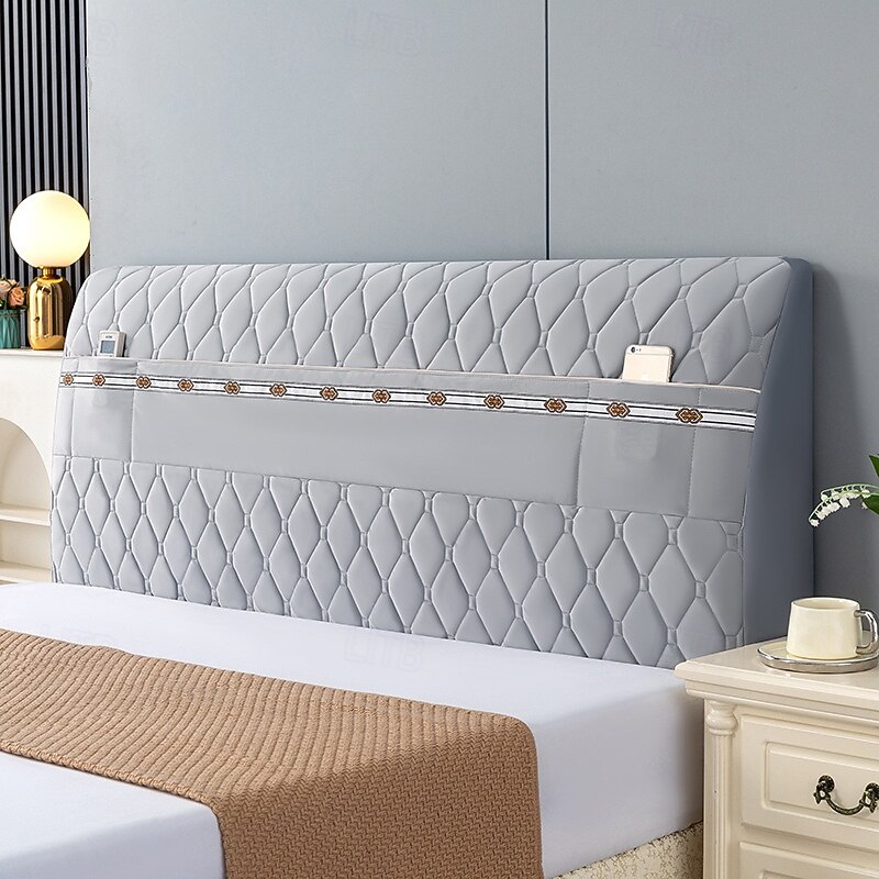All-Inclusive Headboard Slipcover, Elastic Bed Headboard Cover Protector, Stretch Modern Dustproof Dustproof Cover, Breathable Bed Head Covers for Bedroom Decor2