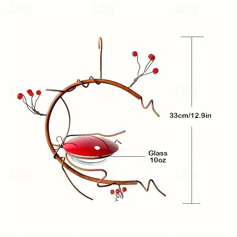 1pc Outdoor Hanging Oriole Feeder with Fruit Holder, Durable Metal Construction, Attracts Orioles and Other Birds, Ideal for Gardens, Patios, and Yards, Easy to Install, Perfect for Birdwatching and N2