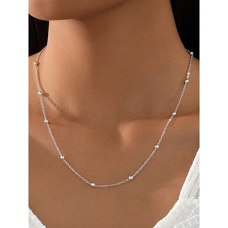 Necklace Chrome Women's Fashion Cute Classic Wedding Geometric Necklace For Daily 2025 - $4.99