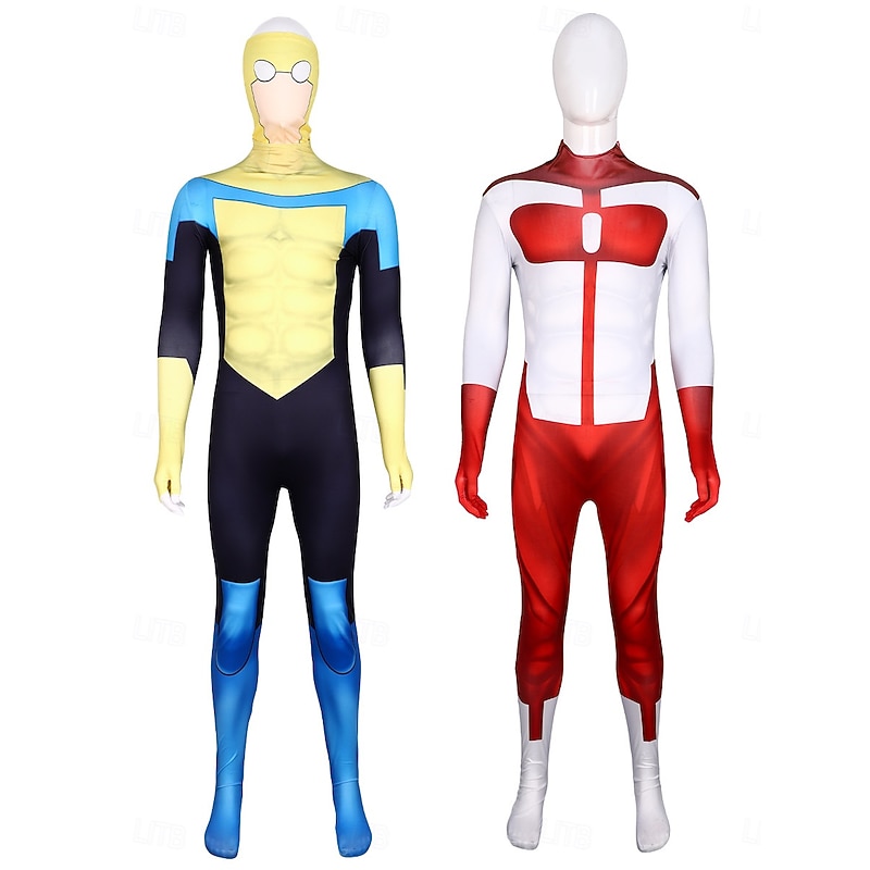 Invincible Cosplay Cosplay Costume Jumpsuit Cosplay Movie Cosplay for Men's Boys Kid's Adults' Carnival Masquerade Event / Party Masquerade2