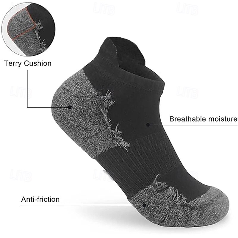 Men's 3 Pairs Multi Packs Socks Running Socks Casual Socks Black+White+Gray Black Color Color Block Vacation Sports & Outdoor Daily Basic Medium Fall Winter Fashion Casual3