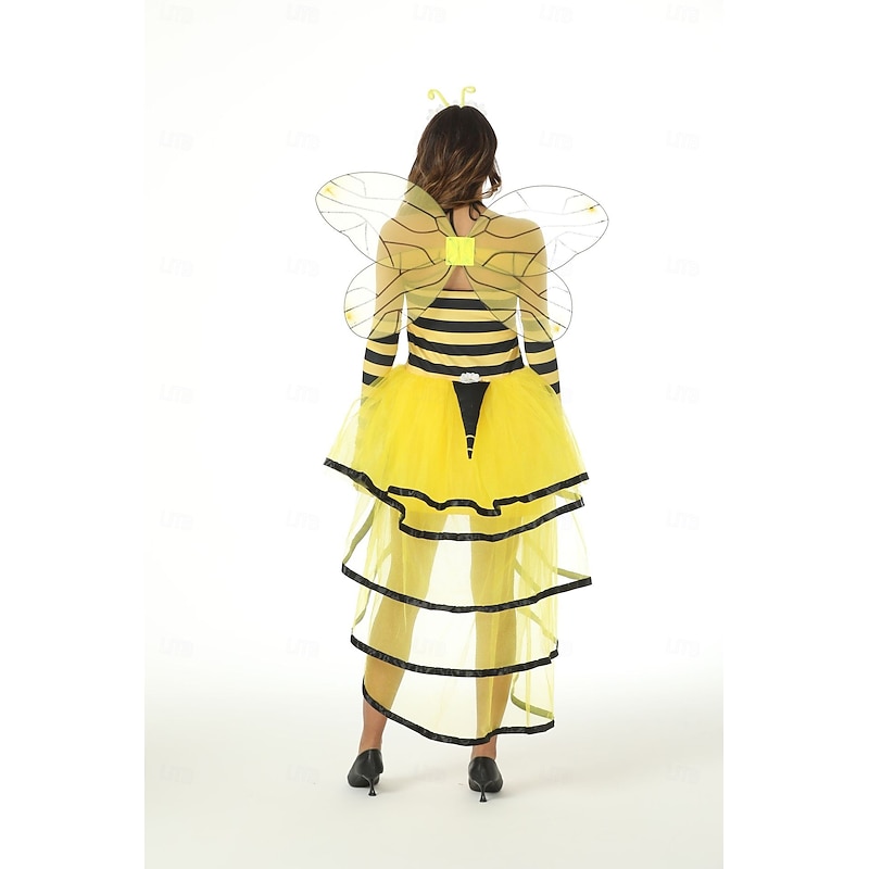 Bee Halloween Cosplay Costume Funny Costumes Cosplay Adults' Women's Carnival Masquerade Mardi Gras Performance Party Masquerade Easy Halloween Costumes Dress Up2