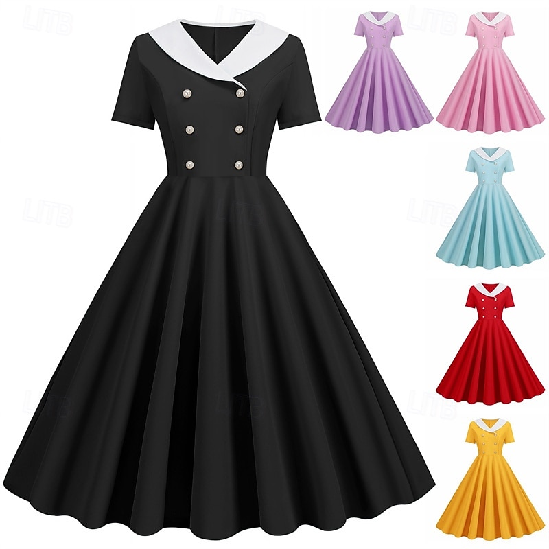 Retro Vintage 1950s Dress Swing Dress Fancy Dress Women's Carnival Masquerade Daily Wear Bachelorette Party Adults' Dress Homecoming Dresses