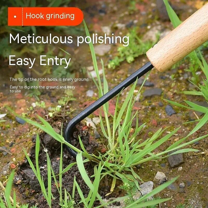 Single Claw Root Hook Loosening Tool Handle Weeder Garden Weeding Gardening Tools Potted Landscape Maintenance for Outdoor Garden Digging Cultivator Weed Remove2