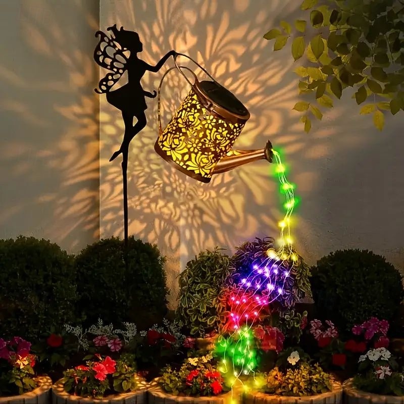 Outdoor Waterproof Solar Garden Lights Fairy Kettle Light Lawn Lamp Christmas Garden Swimming Pool Garden Outdoor Camping Atmosphere Decor Lighting