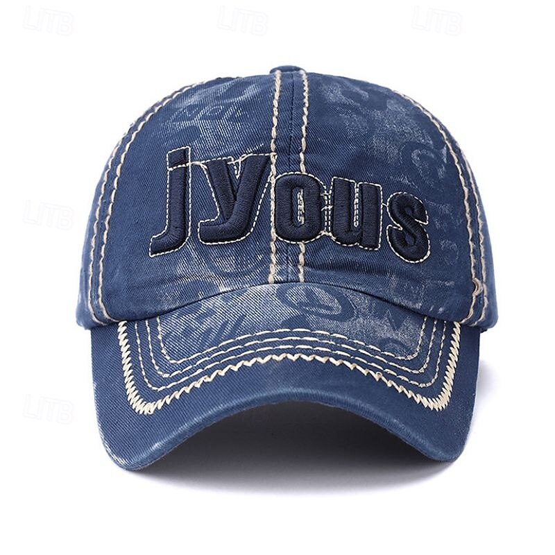 Men's Baseball Cap Sun Hat Trucker Hat Black Blue Cotton Polyester Embroidered Fashion Casual Daily Wear Weekend Letter Printed Adjustable Sunscreen Breathable2