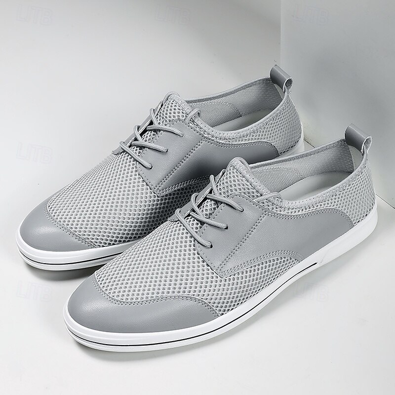 Men's Lightweight Breathable Mesh Lace-Up Sneakers – Casual Walking Shoes with Airy Design for Summer, Travel & Everyday Comfort2