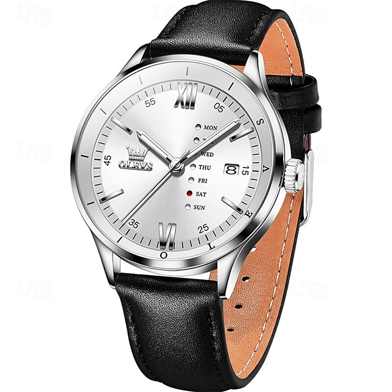 New Olevs Brand Men'S Business Watch Luminous Calendar Week Display Fashion Trend Multi-Functional Quartz Watch Waterproof Simple Sports Watch4