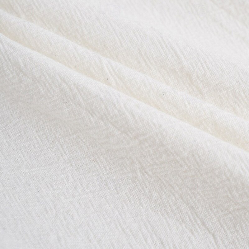 Men's Linen Pants Trousers Summer Pants Beach Pants Pocket Elastic Waist Drawstring Plain Comfort Breathable Full Length Outdoor Daily Holiday Fashion Retro Vintage Black White Micro-elastic2