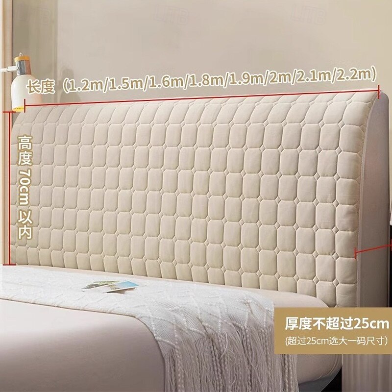 Bed Headboards Cover Slipcover, Dust Proof Stretch Thicken Bed Head Padded Protector Cover, Washable Cooling Headboard Protector Cover