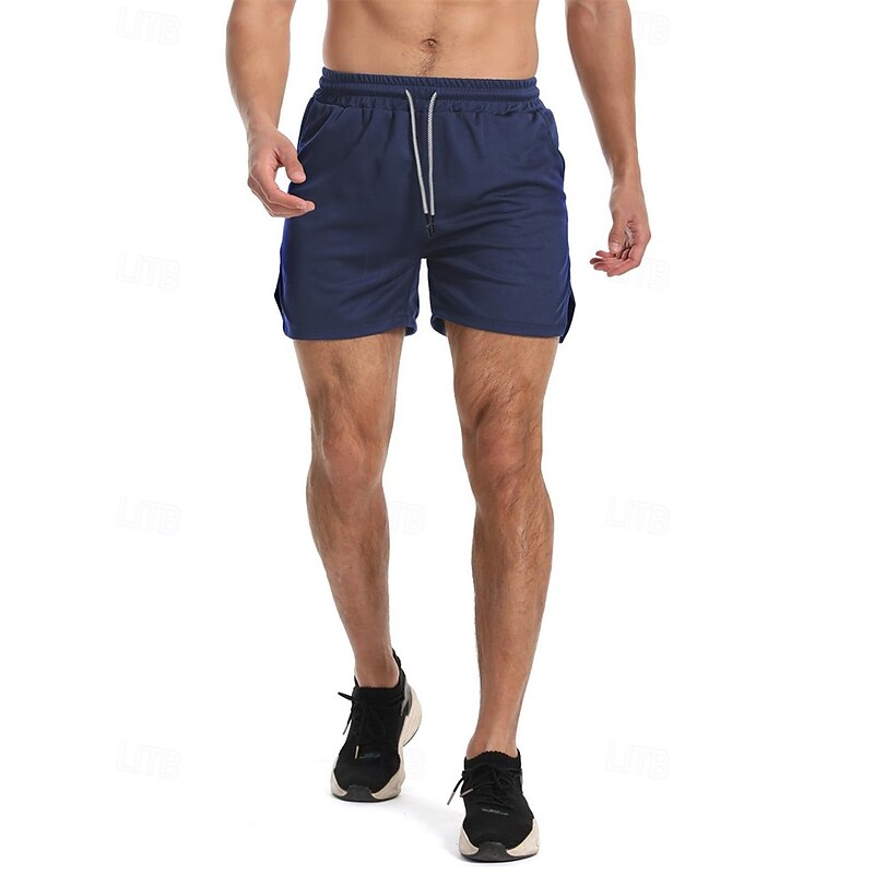 Men's Active Shorts Sweat Shorts Shorts Summer Shorts Pocket Drawstring Elastic Waist Plain Comfort Short Sports Outdoor Daily Going out Fashion Casual ArmyGreen Black Micro-elastic2