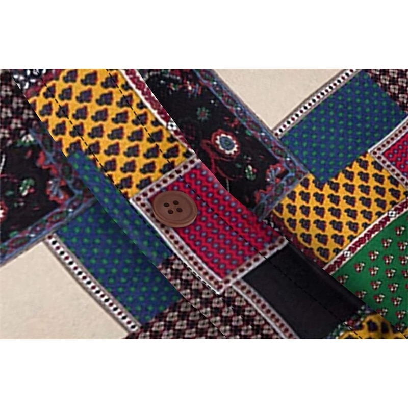 Retro Vintage 1970s Shirt Hippie Check Ethnic Fancy Dress Men's Party Daily Wear Pride Parade Adults' Shirt4