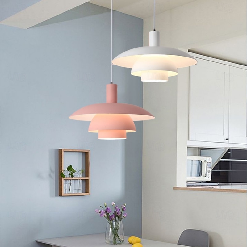 PH5 Pendant Light with Light Bulb Color Modern Pendant Light Minimalist UFO Ceiling Lighting Suitable for Living Room Dining Room Dining Room 110V-220V3