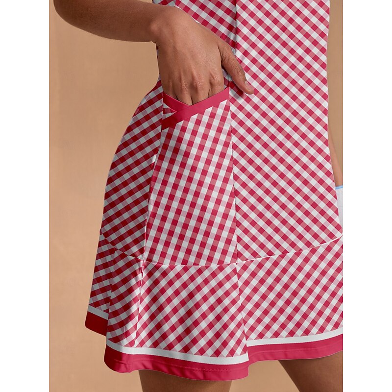 Women's Golf Dress Yan pink Sleeveless Dress Ladies Golf Attire Clothes Outfits Wear Apparel2