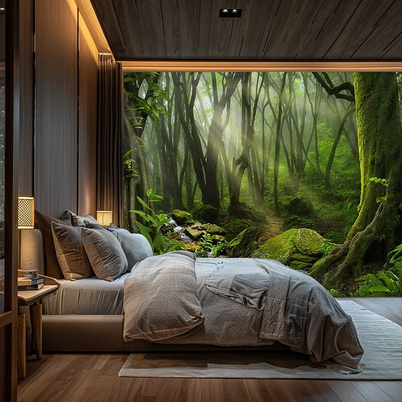 Landscape Forest Trees Hanging Tapestry Wall Art Large Tapestry Mural Decor Photograph Backdrop Blanket Curtain Home Bedroom Living Room Decoration4