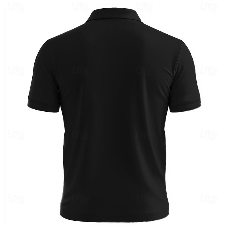 Men's Geometic Line Polo Short Sleeve Polo Shirts Collared Shirts Casual School Outdoor Daily Wear Home Wear 3D Print Summer White Blue Gray4