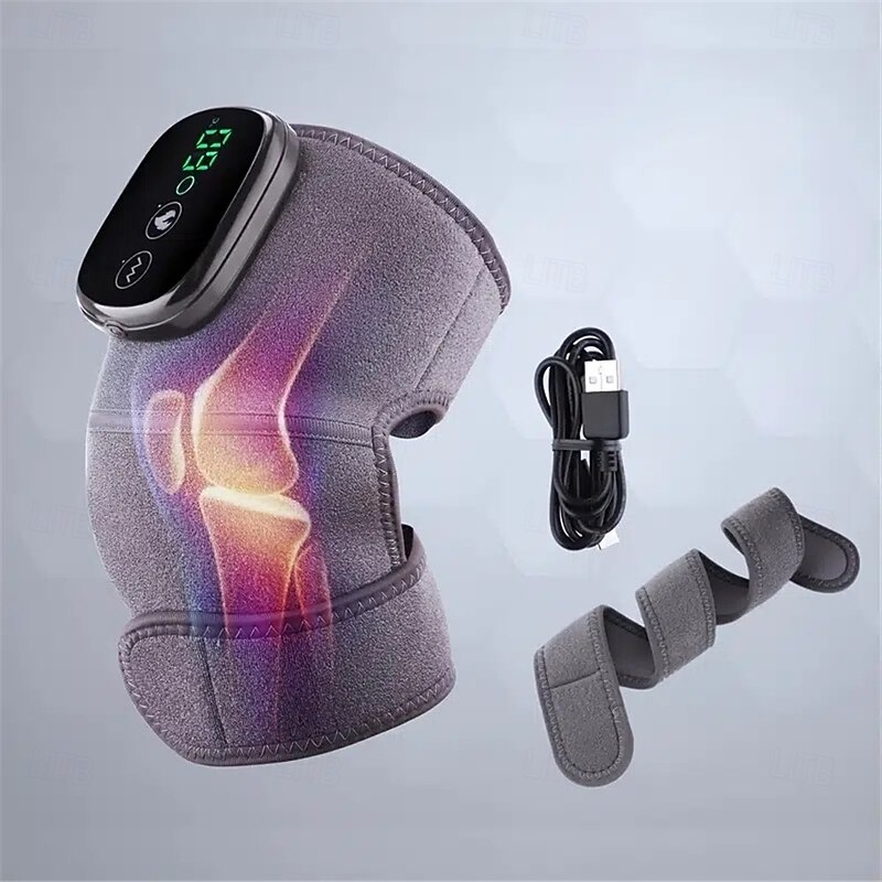 Heated Knee Massager Shoulder Brace 3-In-1 Heated Knee Elbow Shoulder Brace Wrap Vibration Knee Heating Pad 3 Adjustable Vibrations And Heating Modes for Knee Elbow Shoulder Relax Leg Warmers3