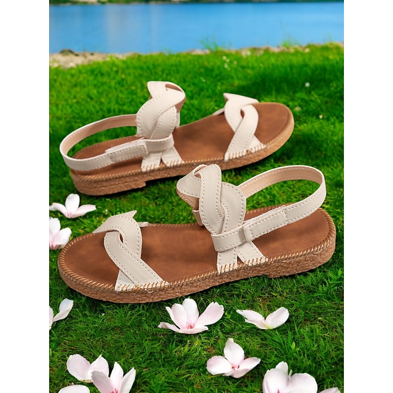 Women's Slingback Sandals with Twisted Strap Design, Soft Comfortable Sole and Casual Style for Summer Outings and Beachwear4