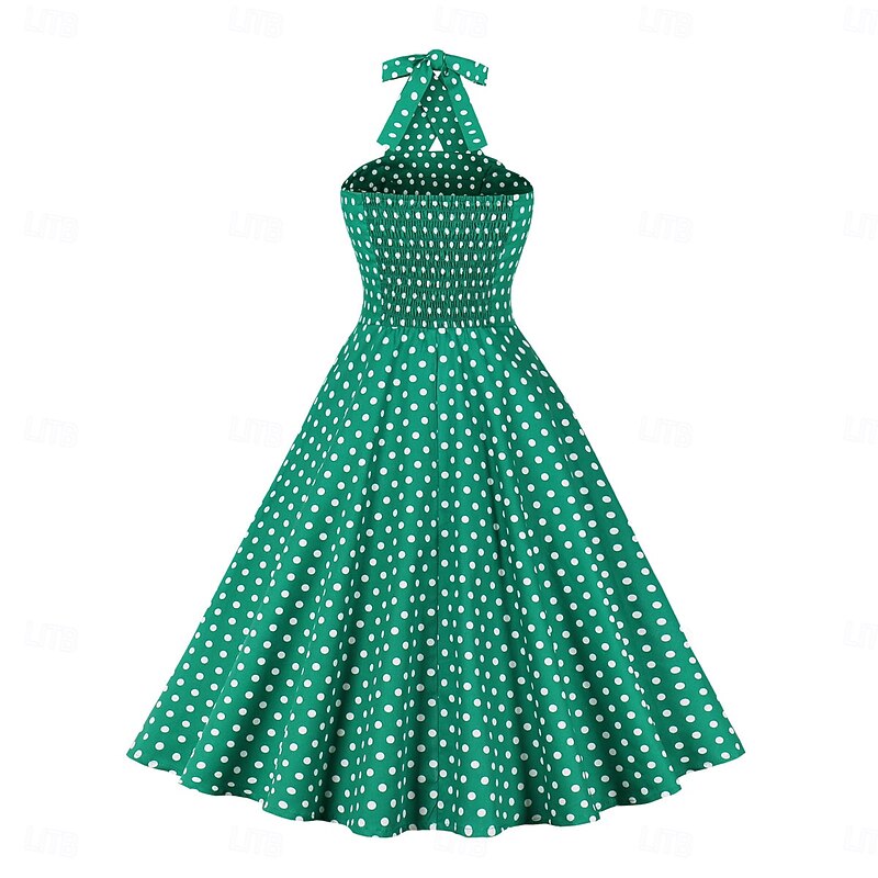 Retro Vintage 1950s Dress Swing Dress Polka Dot Fancy Dress Women's Carnival Masquerade Daily Wear Bachelorette Party Adults' Dress Homecoming Dresses3