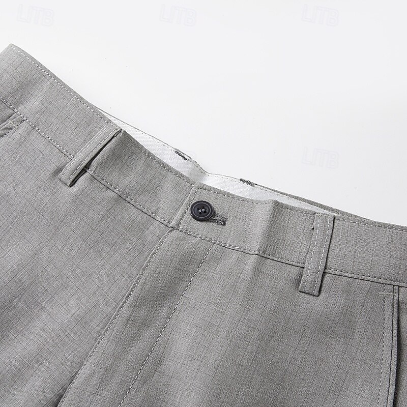 Men's Shorts Dress Shorts Summer Shorts Casual Shorts Golf Shorts Button Up Multi Pocket Plain Comfort Wearable Knee Length Outdoor Sport Daily Fashion Casual Black Navy Blue3