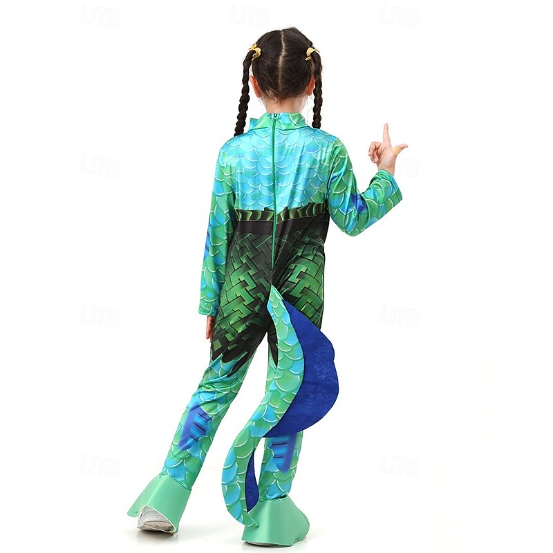 Luca  Cosplay Cosplay Costume Jumpsuit Cosplay Movie Cosplay for Boys Girls' Kid's Carnival Masquerade Event / Party Masquerade3