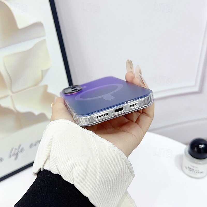 Phone Case For iPhone 17 Pro Max 17 Air 16 15 14 Pro Max Plus 13 12 11 Pro Max Back Cover Magnetic Support Wireless Charging Shockproof Retro TPU PC4