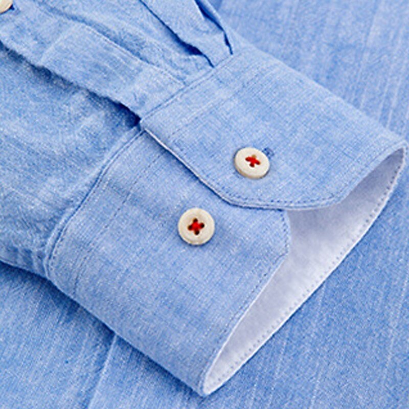 Men's Shirt Linen Shirt Casual Shirt Button Up Shirt Plain Vacation Hawaiian Red Blue Light Grey Beige Long Sleeve Lapel Spring Fall Clothing Apparel Button-Down4