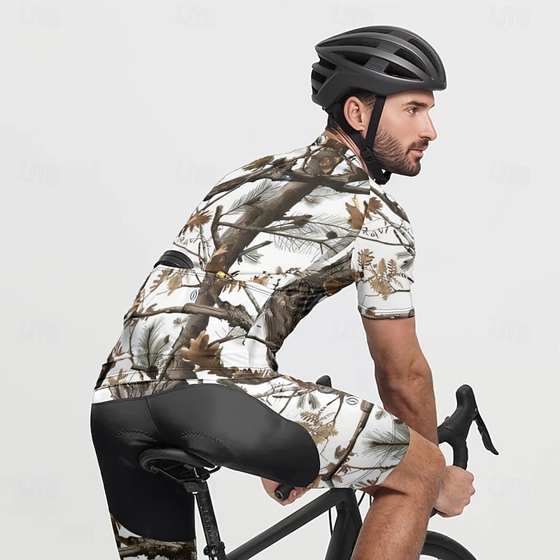 Men's Cycling Jersey Graphic Short Sleeve Bike Tee Tshirt Jersey with 3 Rear Pockets Mountain Bike MTB Quick Dry Anatomic Design Wicking Breathable Sports Black White Grey Clothing Apparel2