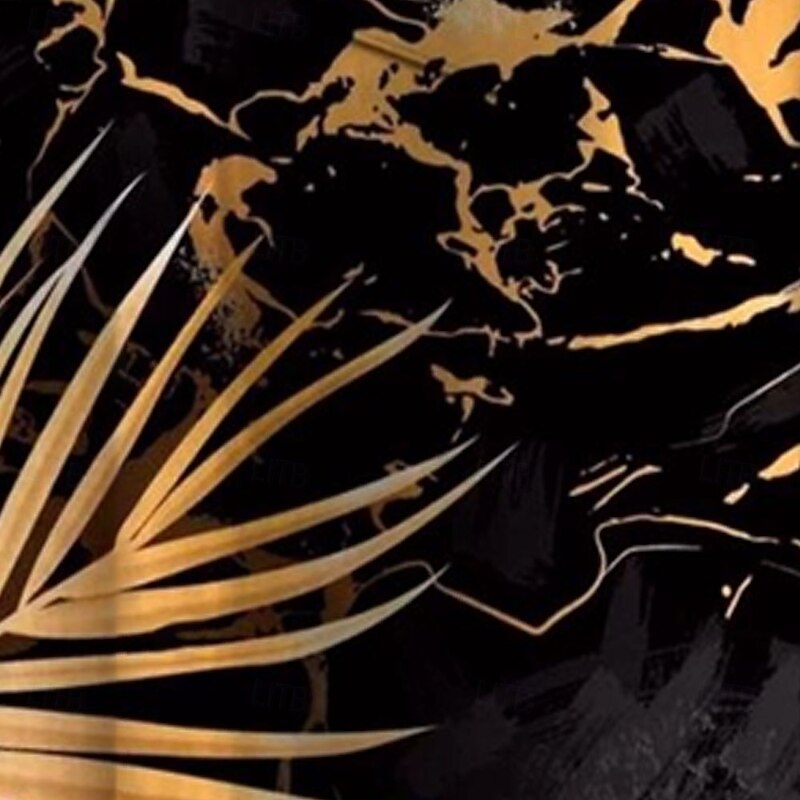 Men's Palm Leaf Tropical Plants Summer Hawaiian Shirt Button Up Shirt Short Sleeve Hawaiian Resort Vacation Holiday Beach Wear Summer Spring Turndown Collared Shirts Yellow2