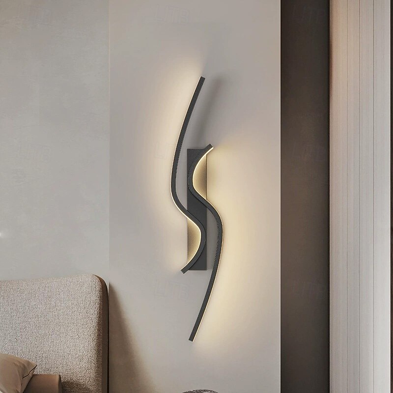 Indoor Creative LED Modern Indoor Wall Lights Living Room Bedroom Aluminum Wall Light 110-120V 220-240V 25/30 W4