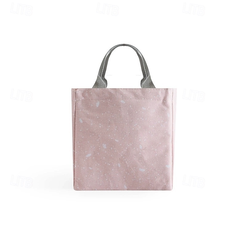 Imitation Hemp Insulated Lunch Bag – Portable Handheld Food Carrier for Students, Fresh-Keeping Picnic Tote2