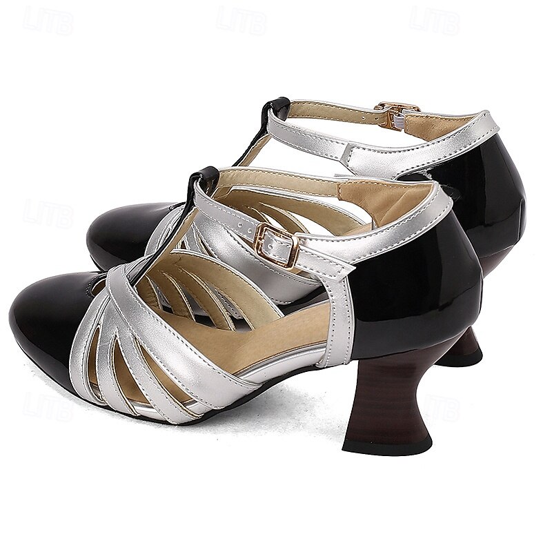 Retro Vintage 1950s Roaring 20s Shoes T-strap heels The Great Gatsby Flapper Girl Charleston Fancy Dress Women's Masquerade Wedding Evening Party Masquerade Adults' Shoes2