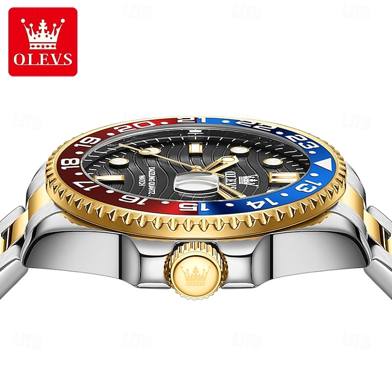 OLEVS 3610 Brand Trendy Fashion Business Men's Watches Waterproof Stainless Steel TOP Quartz Watch3