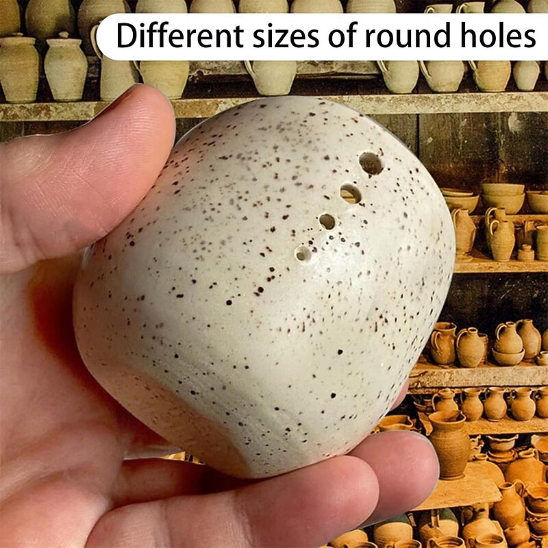 Pottery Herb Stripper Bowl, Small Handmade Resin Herb Stripper, Ceramic Herb Grinder Pill Crusher Set, Grinding is Efficient and Labor-Saving, for Guacamole, Pill Crusher, Spice2