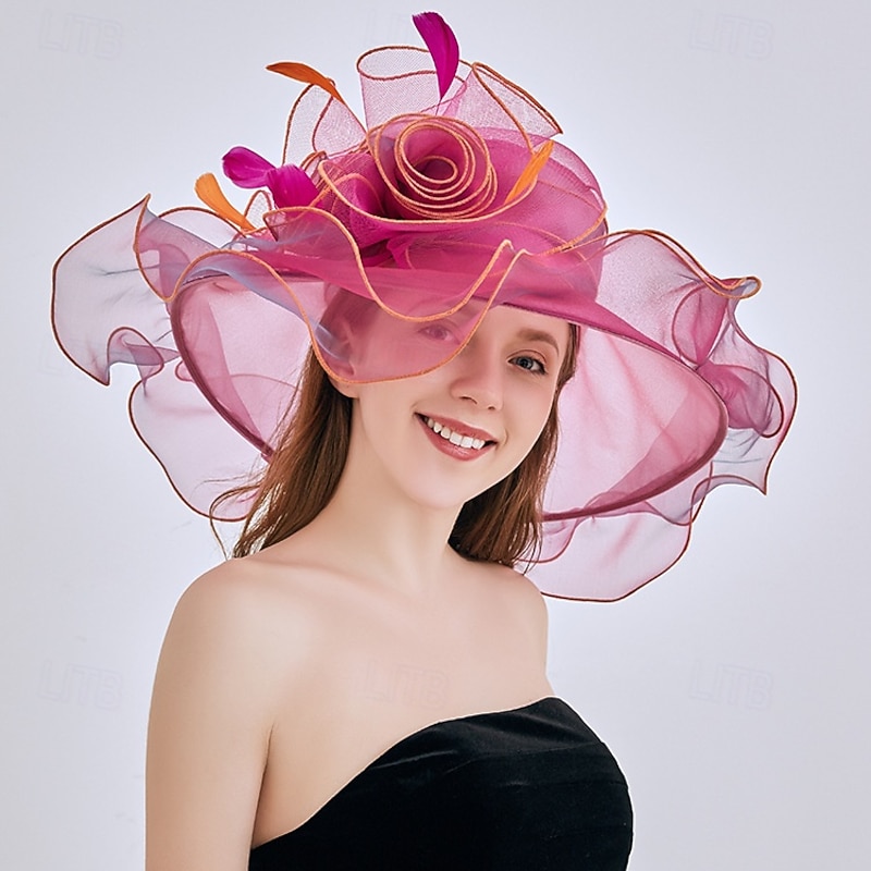 Headpiece Organza Wedding Evening Party Elegant Wedding With Tulle Headpiece Headwear